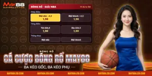 Cá cược bóng rổ May88 với bảng kèo một trận NBA gồm chấp điểm và tổng điểm